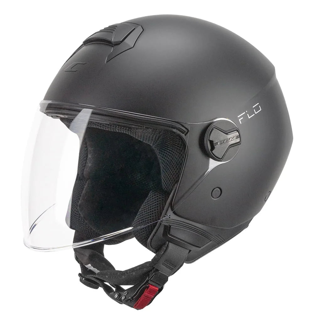 CASCO JET CGM 167 FLO MONO - nero opaco/visiera lunga