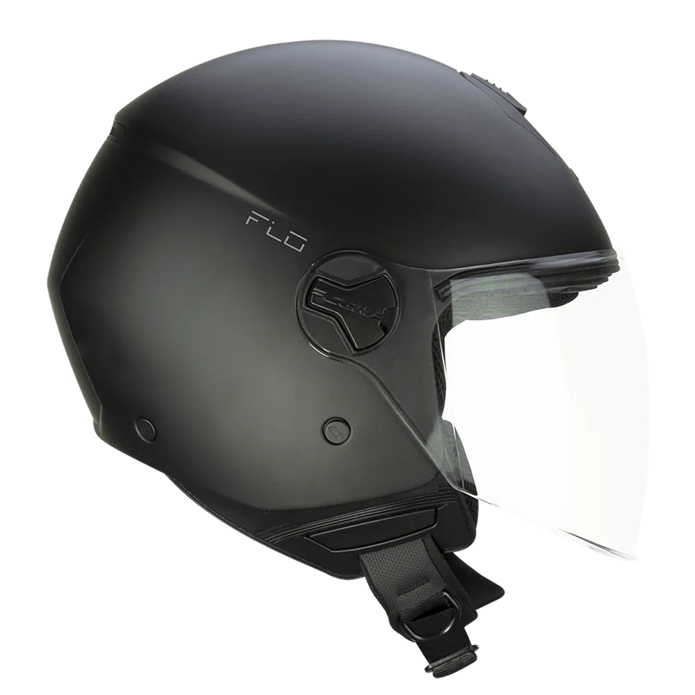 CASCO JET CGM 167 FLO MONO - nero opaco/visiera lunga