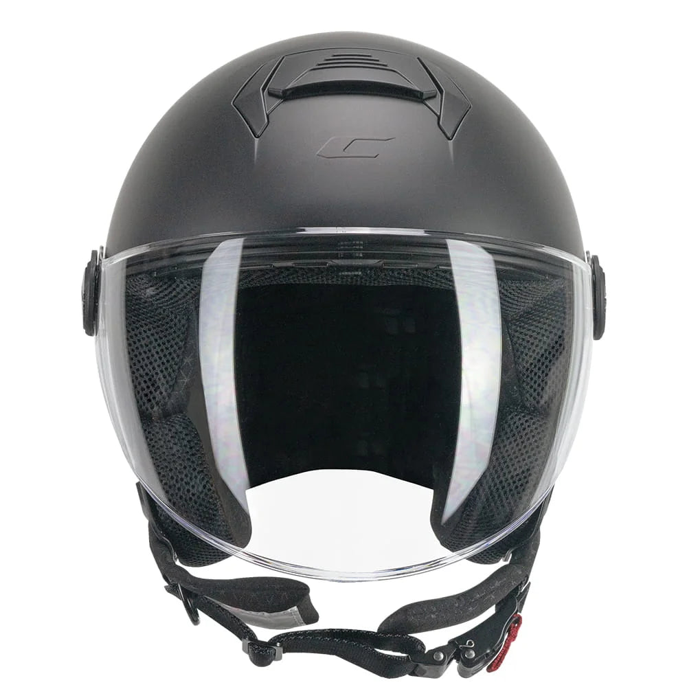CASCO JET CGM 167 FLO MONO - nero opaco/visiera lunga
