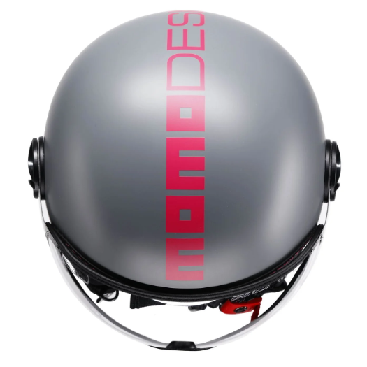 CASCO JET MOMODESIGN FGTR CLASSIC FLUO E2206 - grigio opaco/fuxia fluo