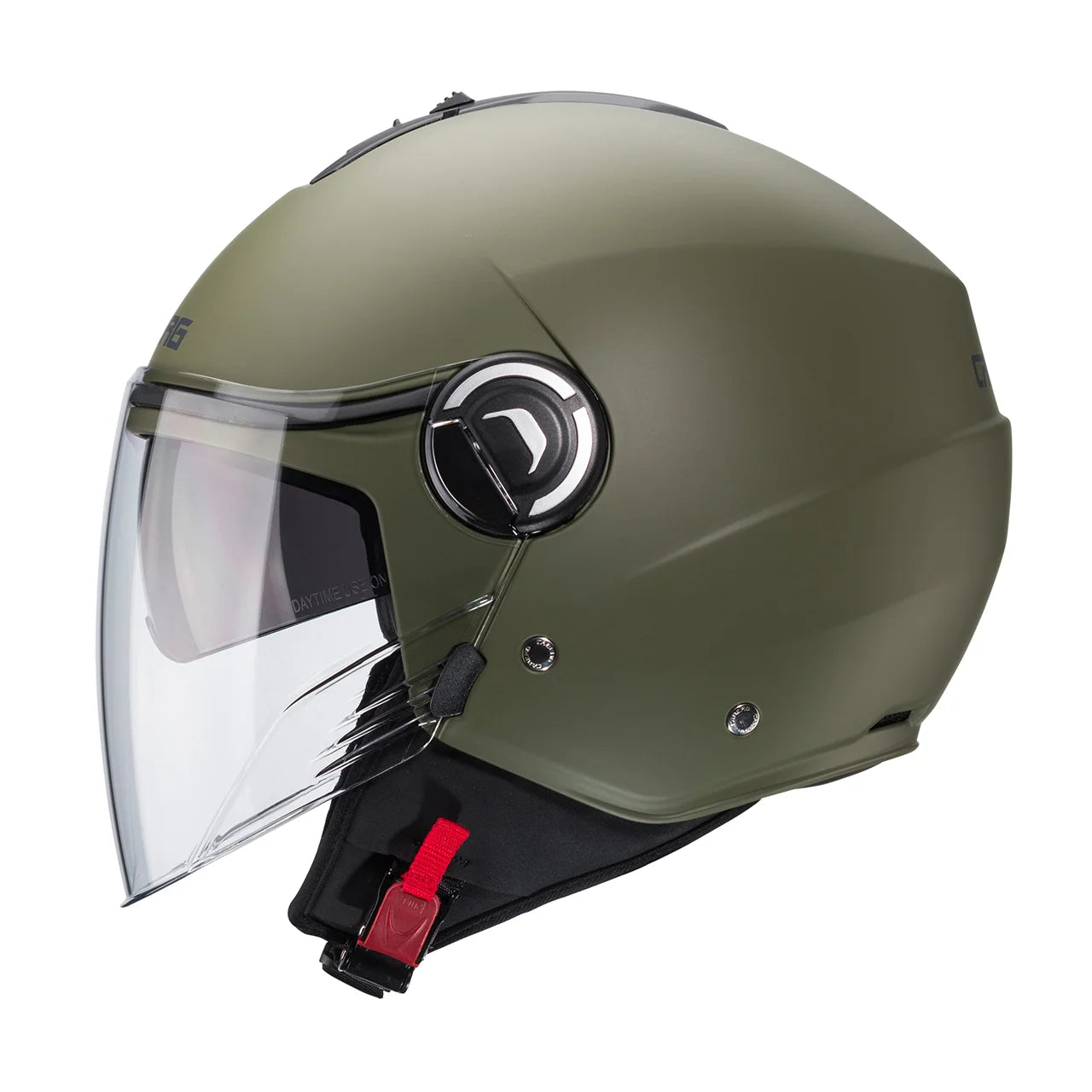 CASCO DEMI JET CABERG RIVIERA V4X - verde militare opaco