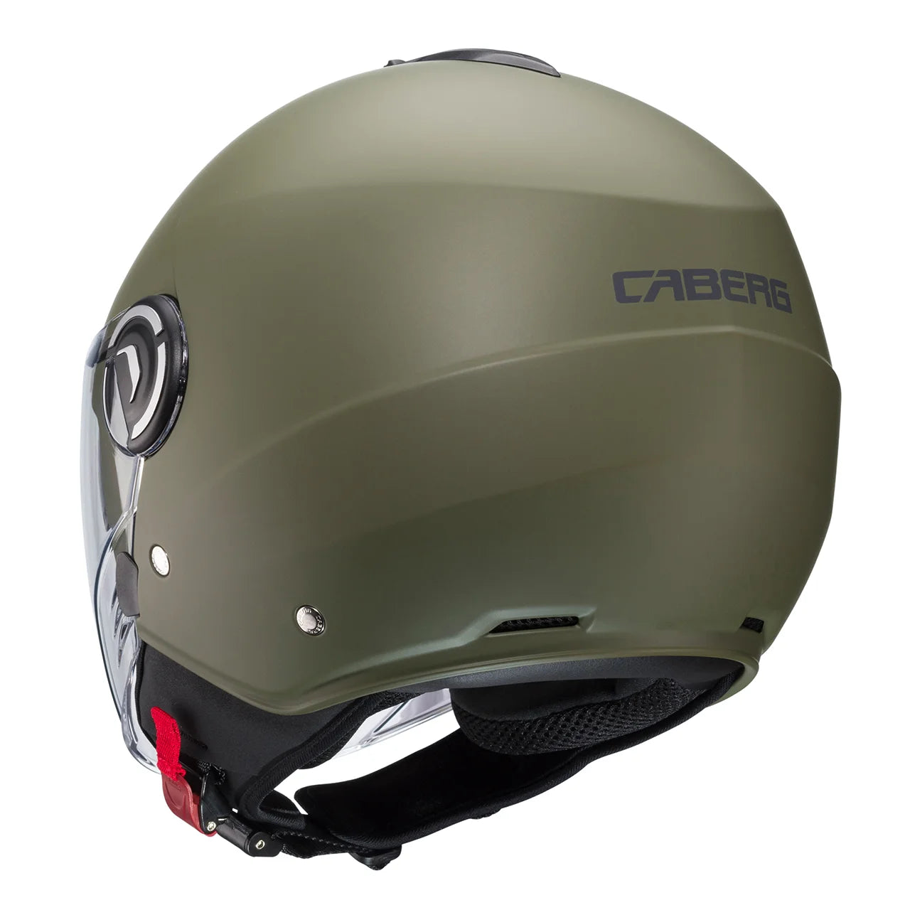 CASCO DEMI JET CABERG RIVIERA V4X - verde militare opaco