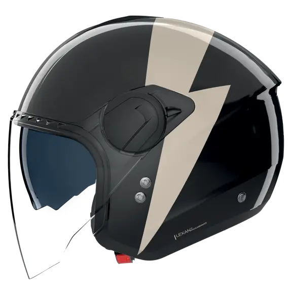CASCO JET NOLAN N20-2 VISOR IMPETO 344 - nero/avorio lucido