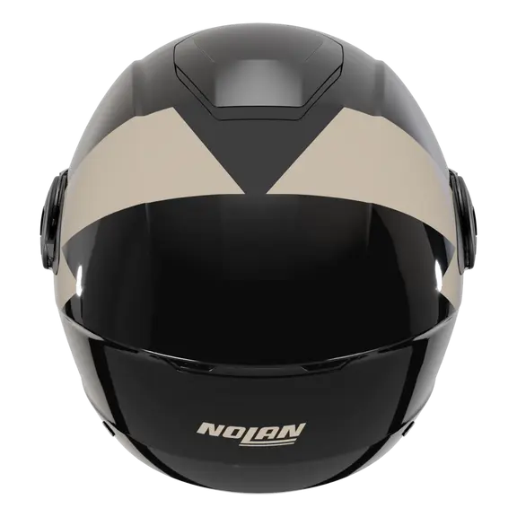 CASCO JET NOLAN N20-2 VISOR IMPETO 344 - nero/avorio lucido
