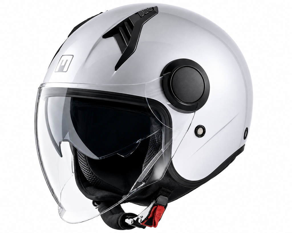CASCO JET MPH NEW ONE - argento metallizzato lucido