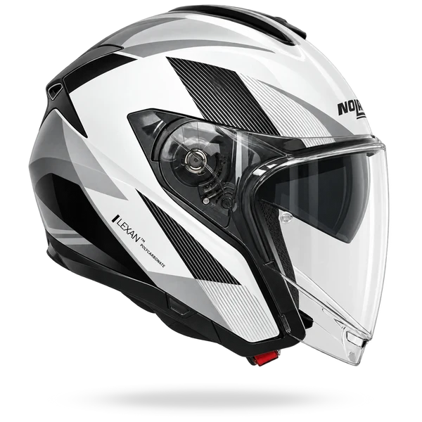 CASCO JET NOLAN N40-6 duetto 342 - bianco/grigio lava/nero lucido