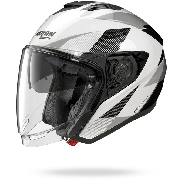 CASCO JET NOLAN N40-6 duetto 342 - bianco/grigio lava/nero lucido