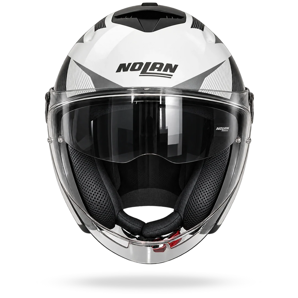 CASCO JET NOLAN N40-6 duetto 342 - bianco/grigio lava/nero lucido