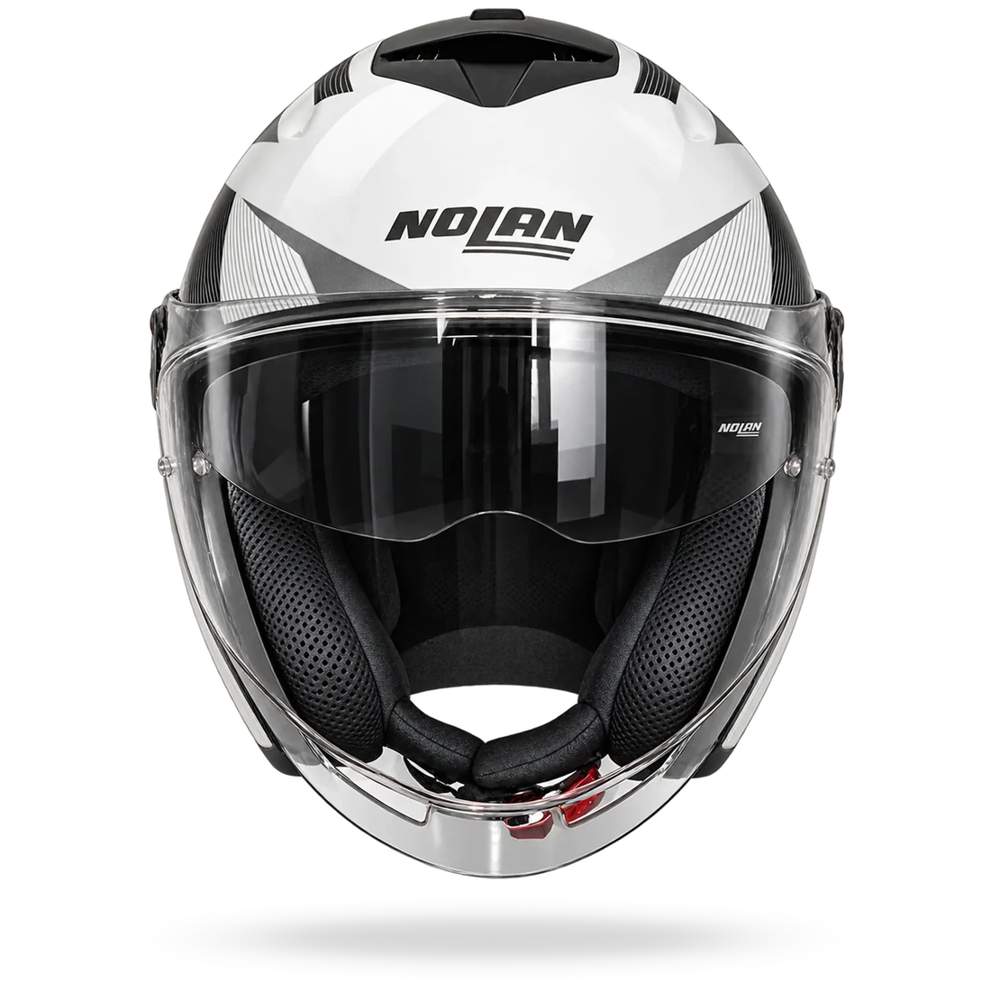 CASCO JET NOLAN N40-6 duetto 342 - bianco/grigio lava/nero lucido
