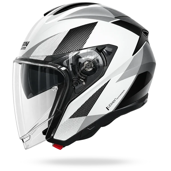 CASCO JET NOLAN N40-6 duetto 342 - bianco/grigio lava/nero lucido