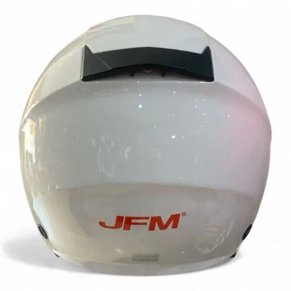CASCO JET JFM 251 DOPPIA VISIERA LUNGA - bianco lucido