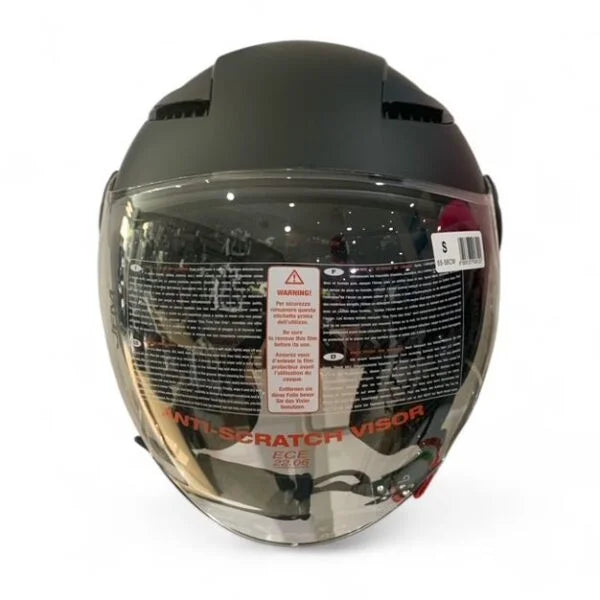 CASCO JET JFM 251 DOPPIA VISIERA LUNGA - nero opaco