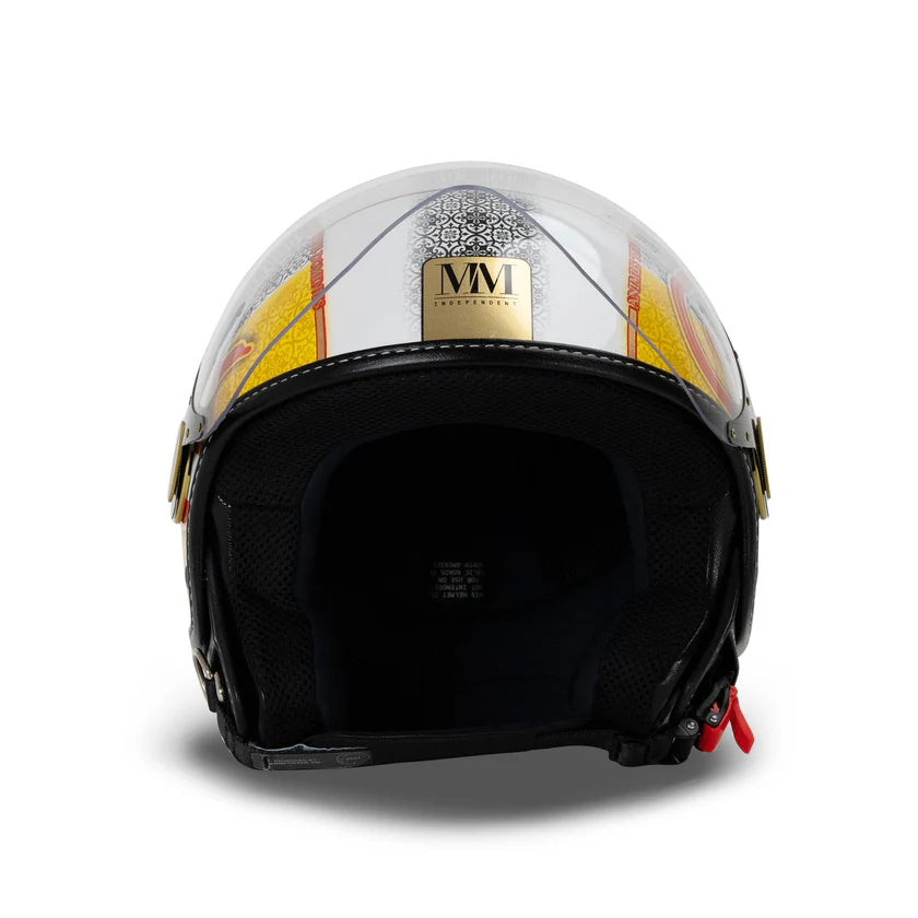 CASCO JET MM INDIPENDENT SICILIA TRINACRIA 2.0 - giallo rosso lucido