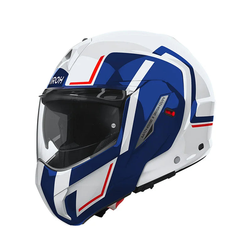 CASCO REVERSIBILE AIROH MATHISSE II GENIUS - bianco/rosso/blu lucido