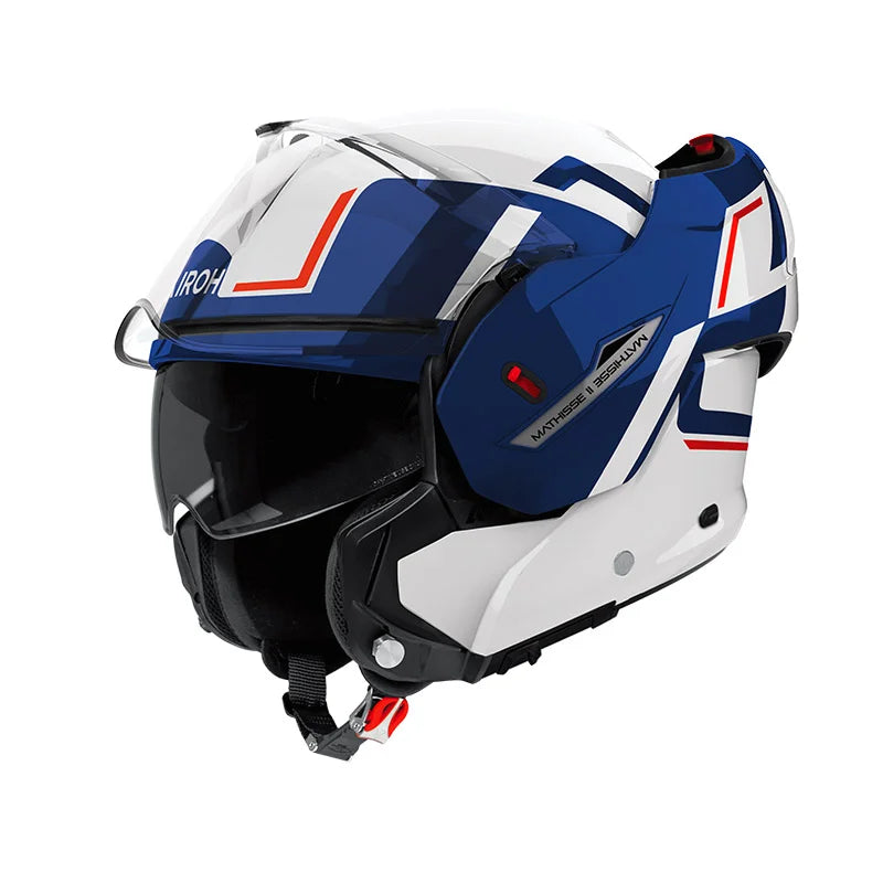 CASCO REVERSIBILE AIROH MATHISSE II GENIUS - bianco/rosso/blu lucido