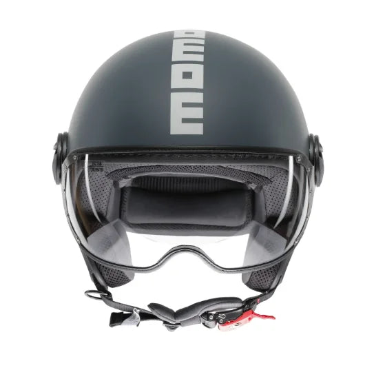 CASCO JET MOMODESIGN FGTR CLASSIC CANDY E2206 - grigio ottanio/bianco opaco