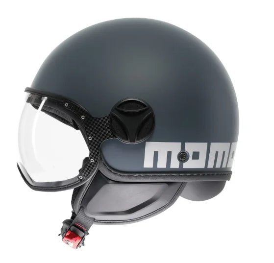 CASCO JET MOMODESIGN FGTR CLASSIC CANDY E2206 - grigio ottanio/bianco opaco