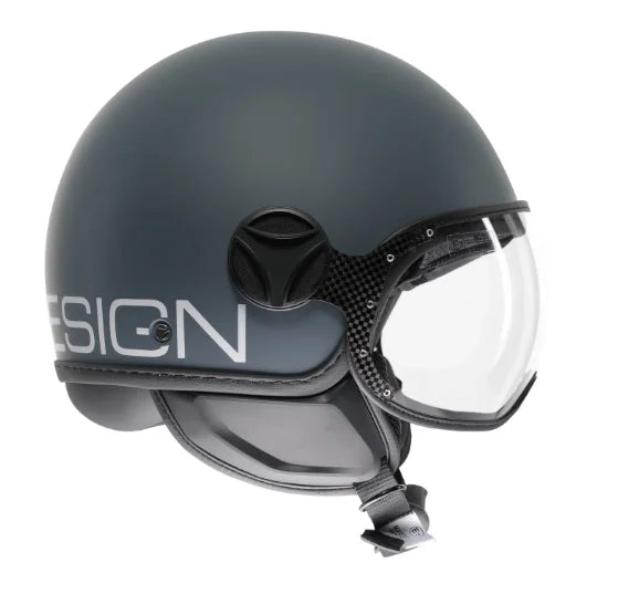 CASCO JET MOMODESIGN FGTR CLASSIC CANDY E2206 - grigio ottanio/bianco opaco