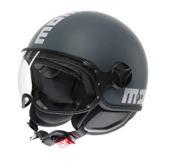 CASCO JET MOMODESIGN FGTR CLASSIC CANDY E2206 - grigio ottanio/bianco opaco