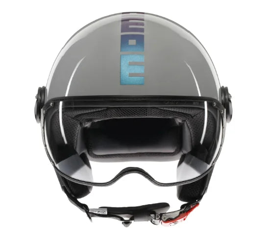 CASCO JET MOMODESIGN FGTR CLASSIC FLIP E2206 - blu fucsia lucido