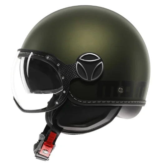 CASCO JET MOMODESIGN FGTR EVO MONO E2206 - verde opaco/nero