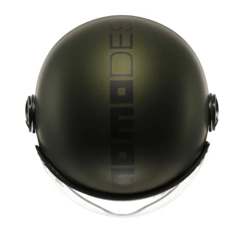 CASCO JET MOMODESIGN FGTR EVO MONO E2206 - verde opaco/nero