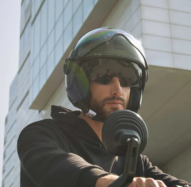 CASCO JET MOMODESIGN FGTR EVO MONO E2206 - verde opaco/nero