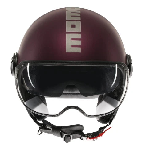 CASCO JET MOMODESIGN FGTR EVO E2206 - amarena opaco argento
