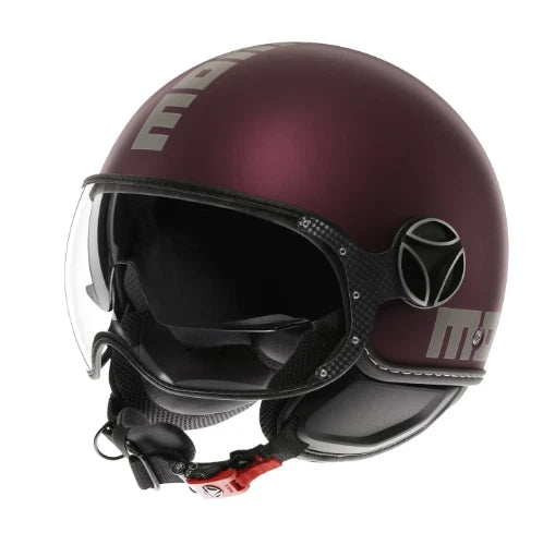 CASCO JET MOMODESIGN FGTR EVO E2206 - amarena opaco argento