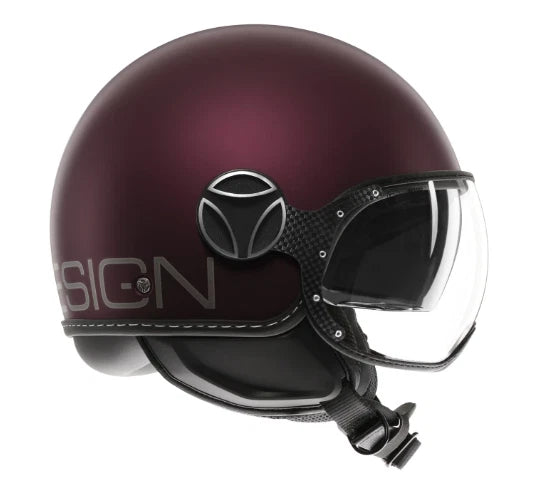 CASCO JET MOMODESIGN FGTR EVO E2206 - amarena opaco argento