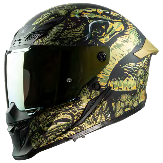 CASCO INTEGRALE MPH BLADE COBRA - nero/oro opaco
