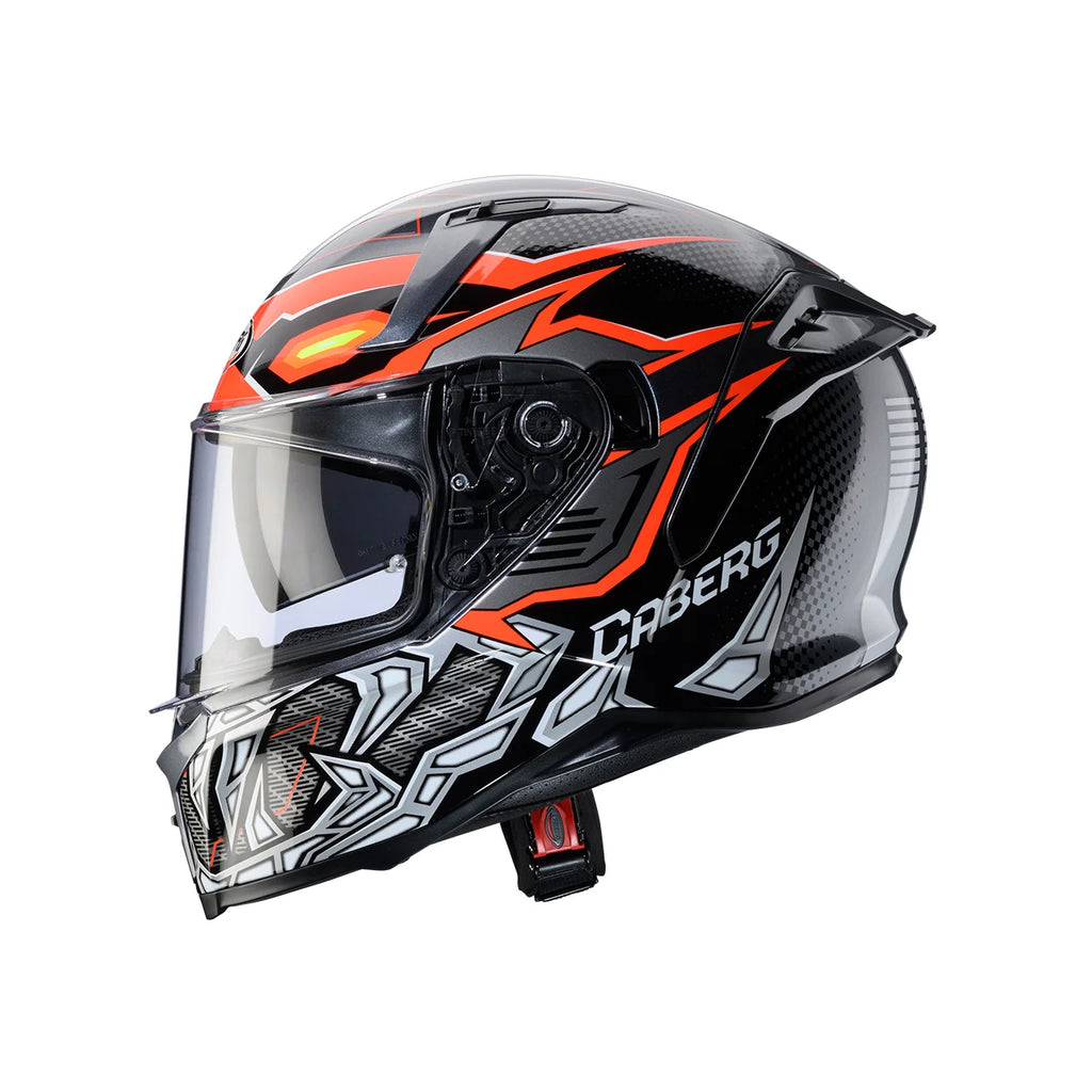 CASCO INTEGRALE CABERG AVALON X GURKHA - nero/grigio/arancione fluo lucido