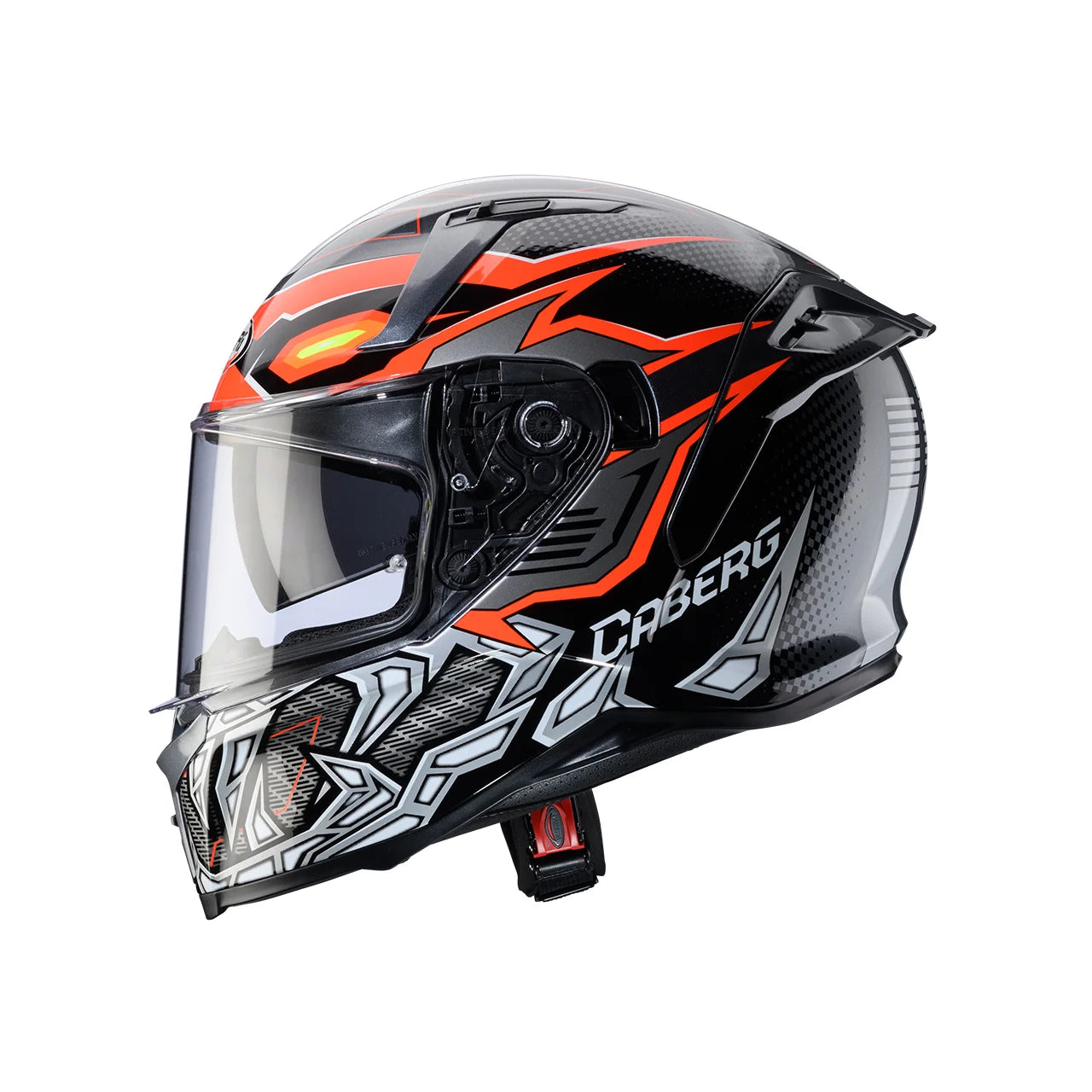 CASCO INTEGRALE CABERG AVALON X GURKHA - nero/grigio/arancione fluo lucido