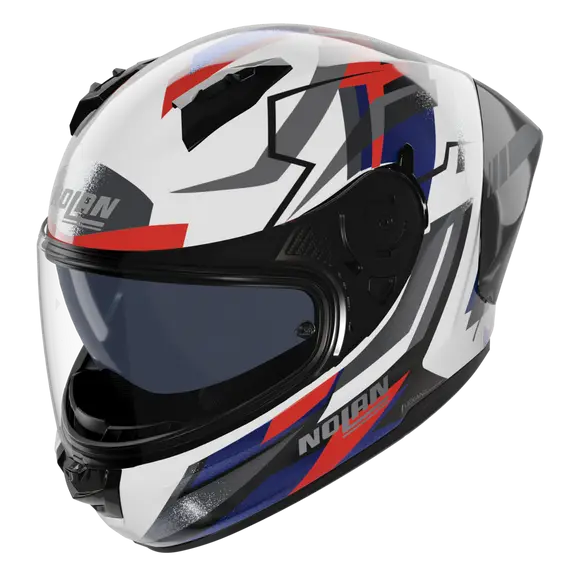 CASCO INTEGRALE NOLAN N60-6 SPORT CORSA 355 - bianco/blu/rosso metallizzata