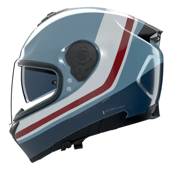 CASCO INTEGRALE NOLAN N80-8 INCLINE 352 - blu grigio/blu profondo/bianco/rosso lucido