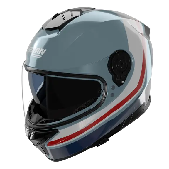 CASCO INTEGRALE NOLAN N80-8 INCLINE 352 - blu grigio/blu profondo/bianco/rosso lucido