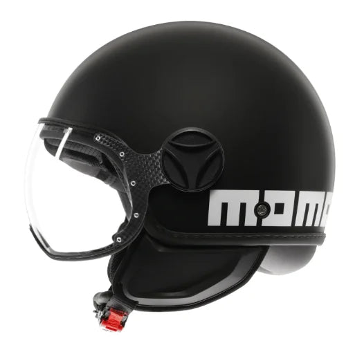 CASCO JET MOMODESIGN FGTR CLASSIC E2206 - nero opaco/bianco