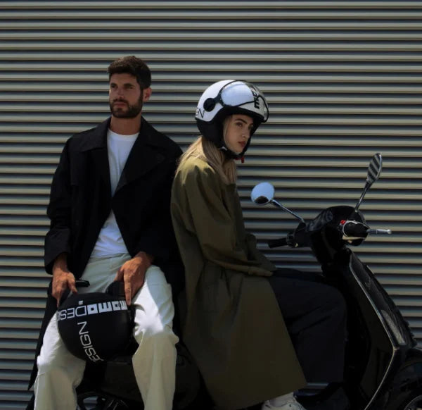 CASCO MOMODESIGN FGTR CLASSIC E2206 - nero opaco bianco