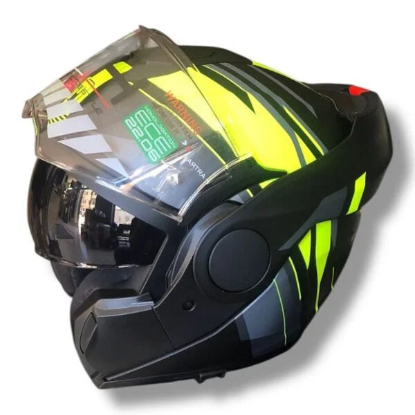 CASCO REVERSIBILE MPH ARTRA ECE 22.06 GRAFICA VISION - nero argento giallo opaco
