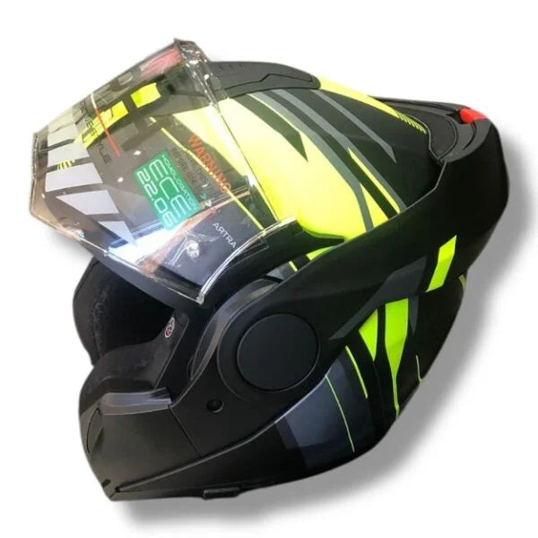 CASCO REVERSIBILE MPH ARTRA ECE 22.06 GRAFICA VISION - nero argento giallo opaco