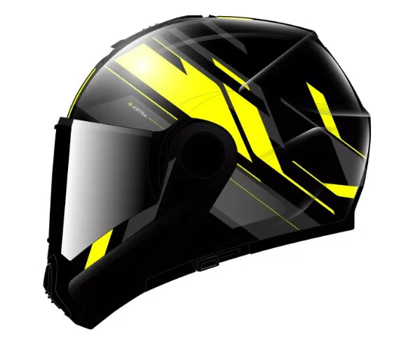 CASCO REVERSIBILE MPH ARTRA ECE 22.06 GRAFICA VISION - nero argento giallo opaco
