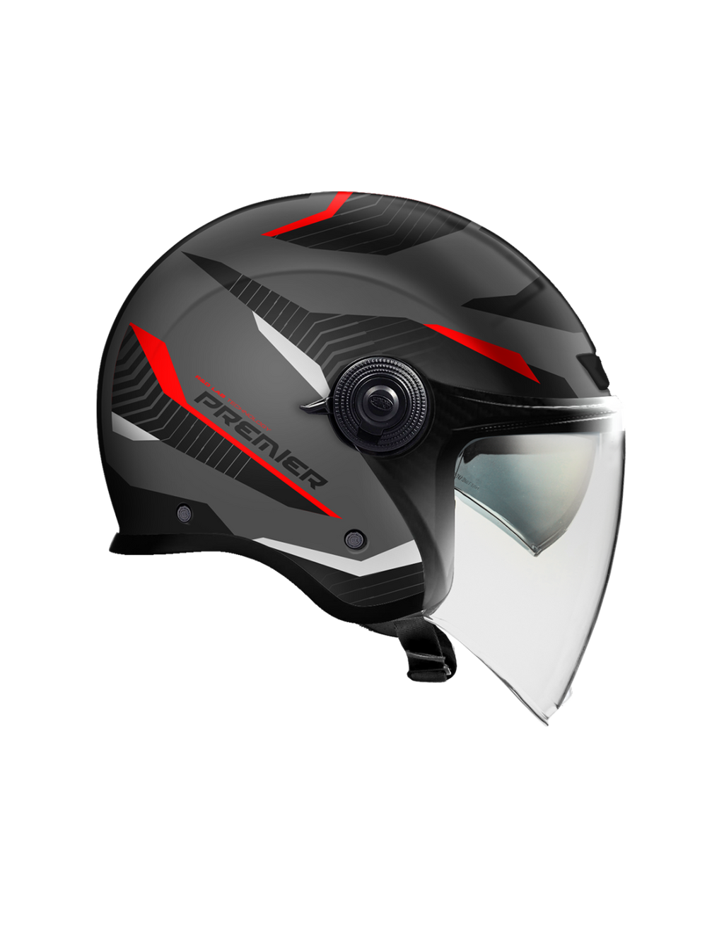 CASCO JET PREMIER CITY FLY EVO - FA 17 BM nero grigio rosso