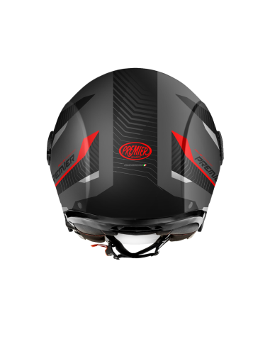 CASCO JET PREMIER CITY FLY EVO - FA 17 BM nero grigio rosso