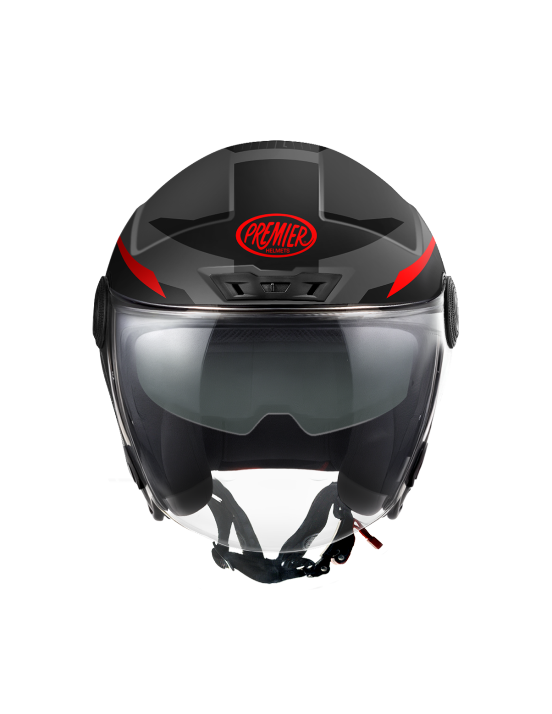 CASCO JET PREMIER CITY FLY EVO - FA 17 BM nero grigio rosso