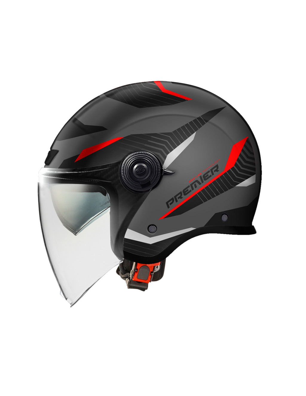 CASCO JET PREMIER CITY FLY EVO - FA 17 BM nero grigio rosso