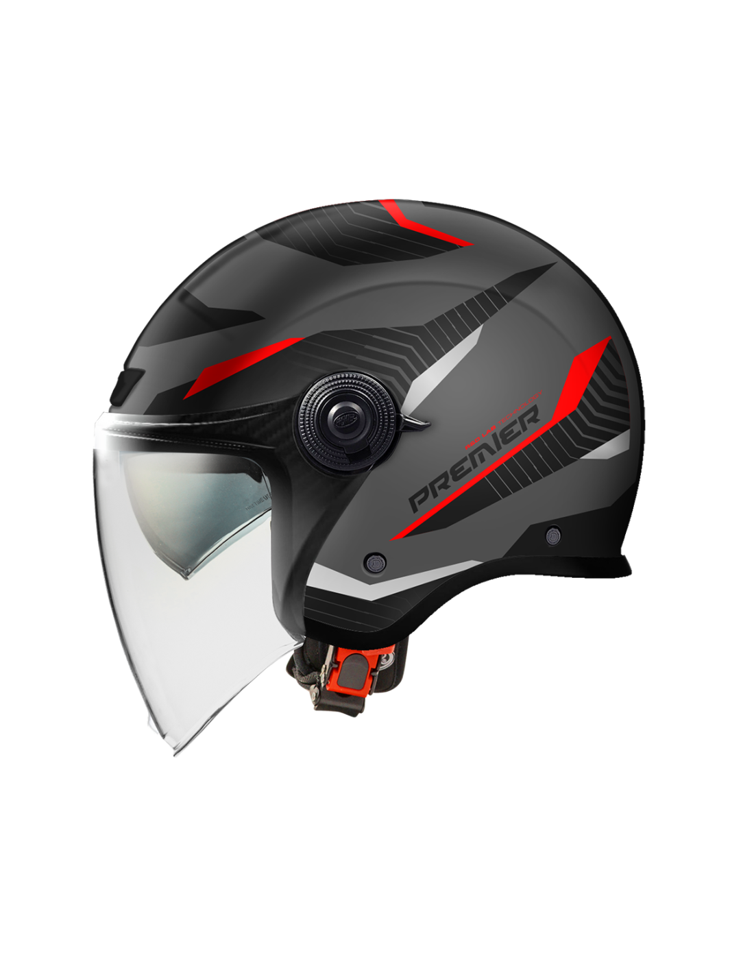CASCO JET PREMIER CITY FLY EVO - FA 17 BM nero grigio rosso