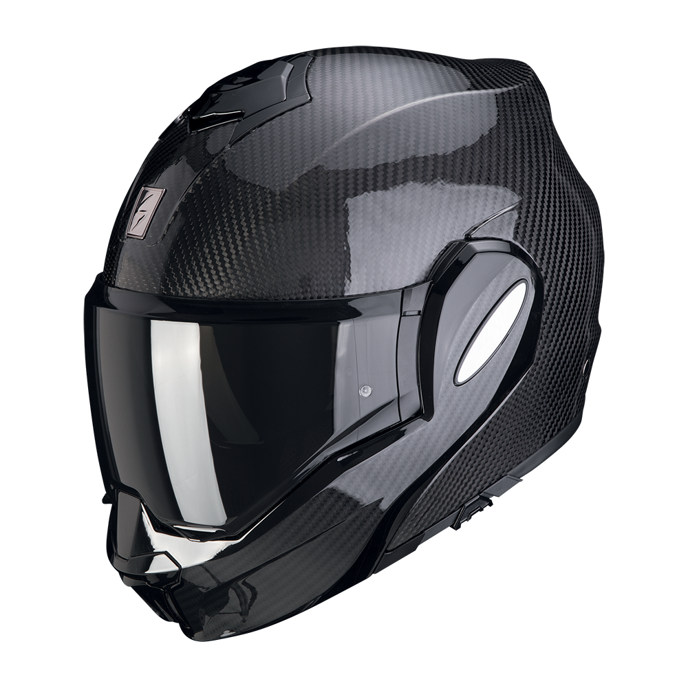 CASCO REVERSIBILE SCORPION EXO-TECH EVO CARBON SOLID - carbonio/nero lucido