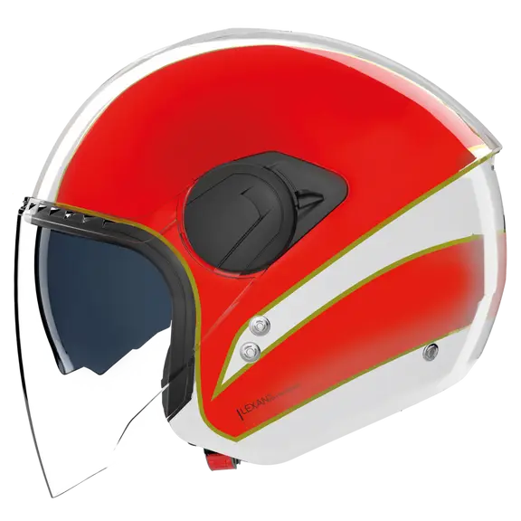 CASCO JET NOLAN N20-2 VISOR TRICOLORE 346 - rosso/bianco/verde lucido