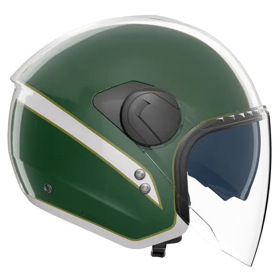 CASCO JET NOLAN N20-2 VISOR TRICOLORE 346 - rosso/bianco/verde lucido
