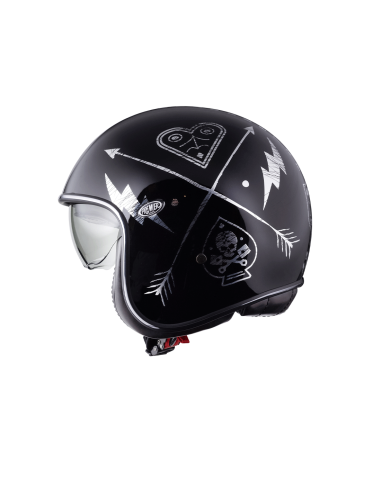 CASCO JET PREMIER VINTAGE NX - argento/cromo lucido